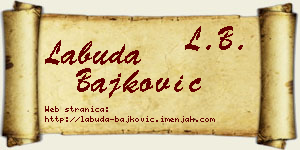 Labuda Bajković vizit kartica